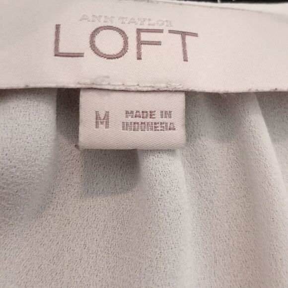 LOFT IVORY BOHO-INSPIRED BLOUSE SZ.M EUC - Picture 4 of 5